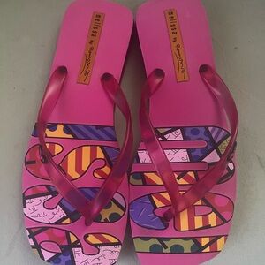 Melissa by Romero britto flip flops multicolor Size 8 shoes